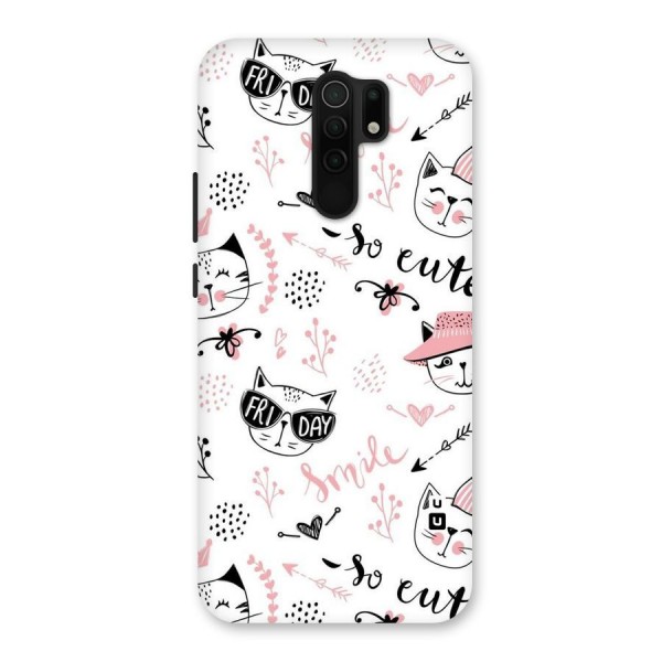 Cute Cat Swag Back Case for Redmi 9 Prime