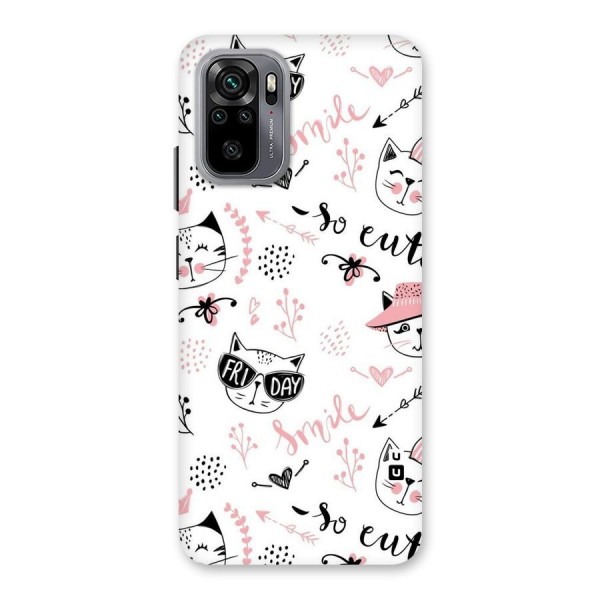 Cute Cat Swag Back Case for Redmi Note 10