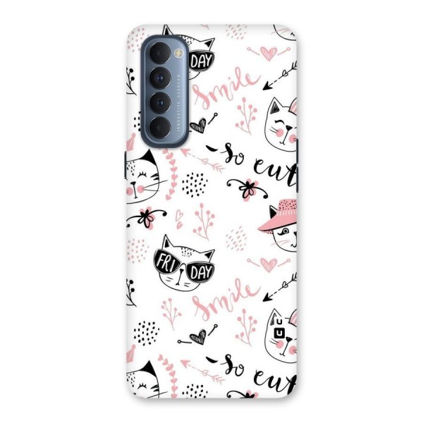 Cute Cat Swag Back Case for Reno4 Pro