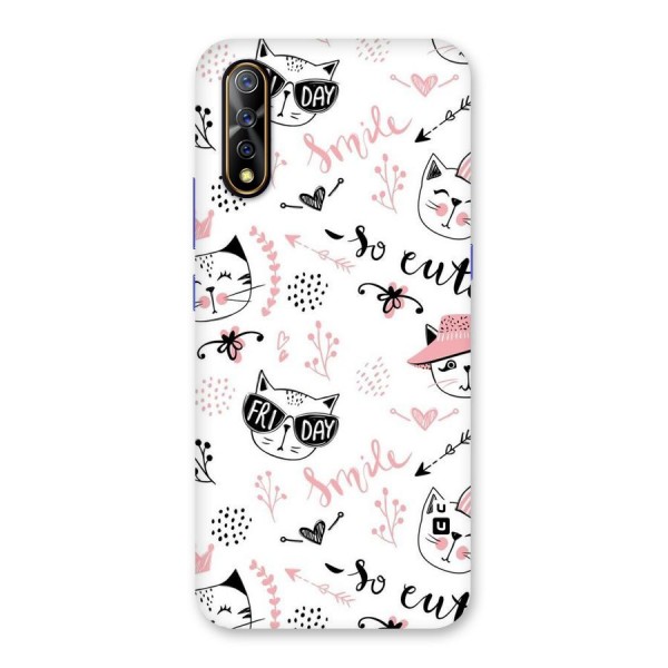 Cute Cat Swag Back Case for Vivo S1