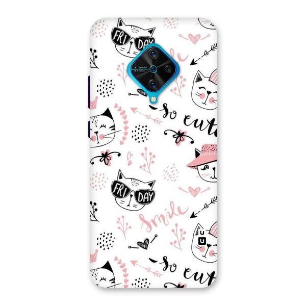 Cute Cat Swag Back Case for Vivo S1 Pro