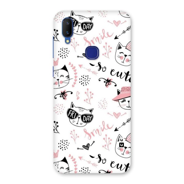 Cute Cat Swag Back Case for Vivo V11