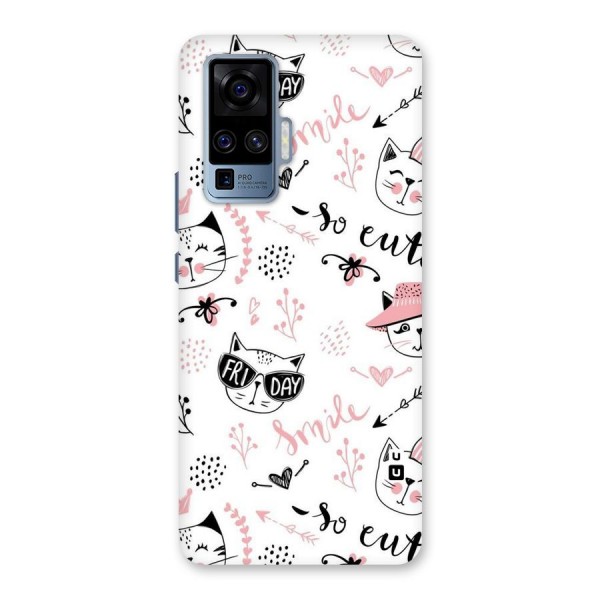 Cute Cat Swag Back Case for Vivo X50 Pro