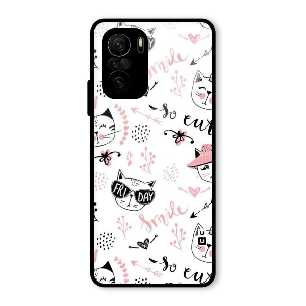 Cute Cat Swag Glass Back Case for Mi 11x