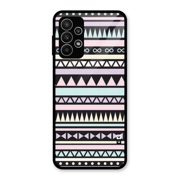 Cute Chev Pattern Glass Back Case for Galaxy A23