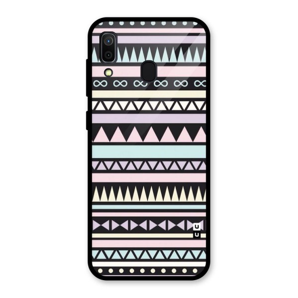 Cute Chev Pattern Glass Back Case for Galaxy A30