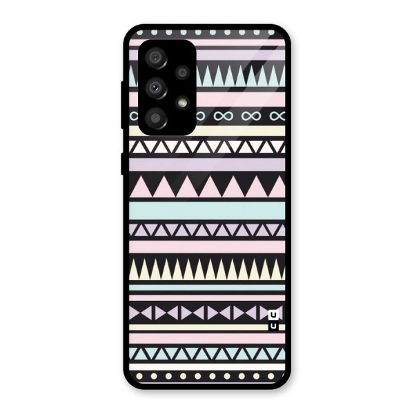 Cute Chev Pattern Glass Back Case for Galaxy A32