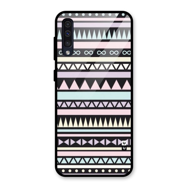 Cute Chev Pattern Glass Back Case for Galaxy A50s