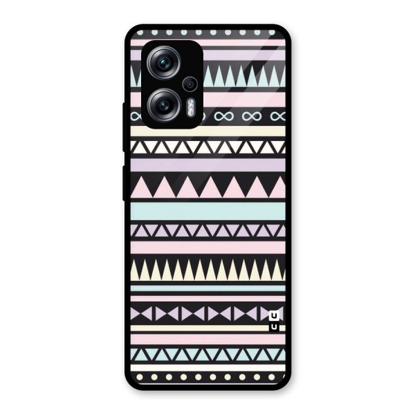 Cute Chev Pattern Glass Back Case for Redmi K50i