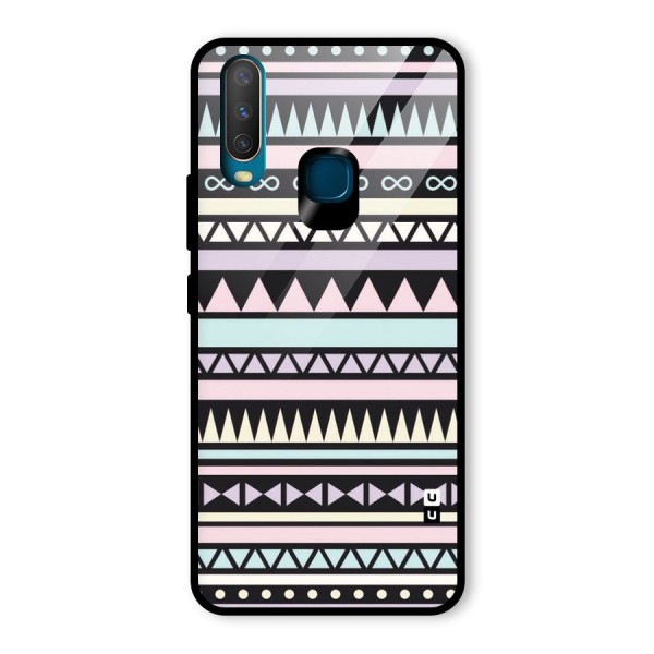 Cute Chev Pattern Glass Back Case for Vivo Y12