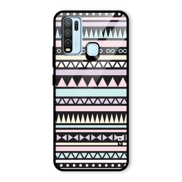 Cute Chev Pattern Glass Back Case for Vivo Y50