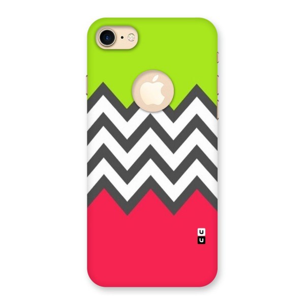 Cute Chevron Back Case for iPhone 8 Logo Cut