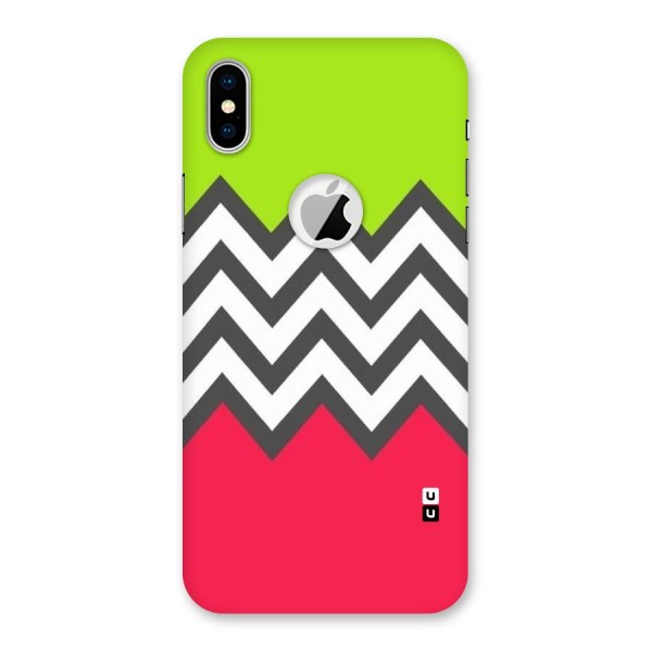 Cute Chevron Back Case for iPhone XS Logo Cut