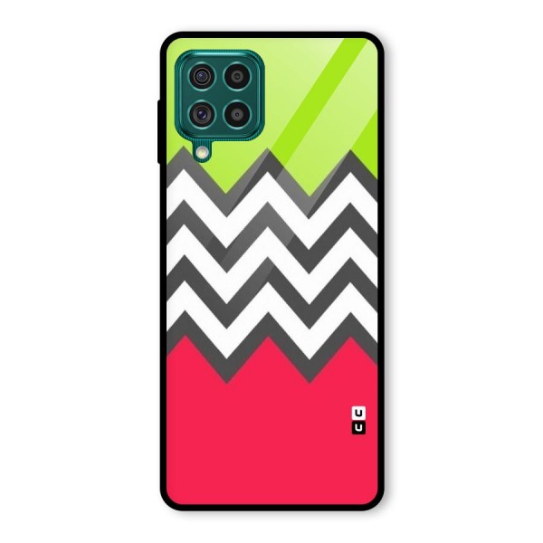 Cute Chevron Glass Back Case for Galaxy F62