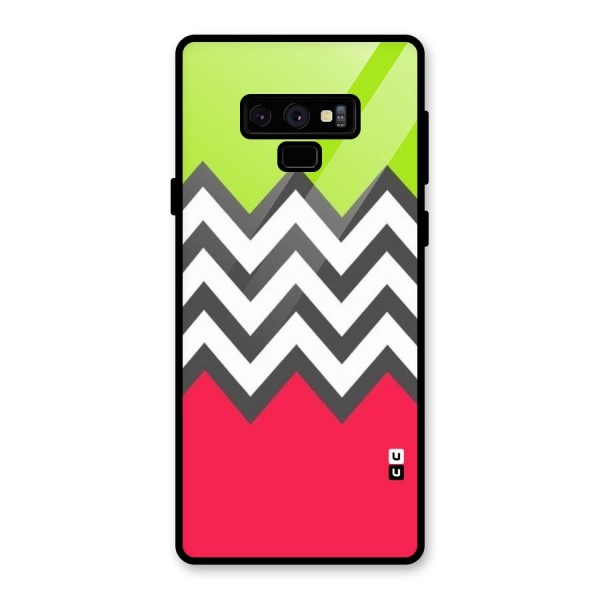 Cute Chevron Glass Back Case for Galaxy Note 9