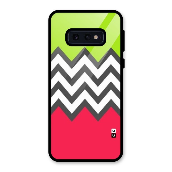 Cute Chevron Glass Back Case for Galaxy S10e