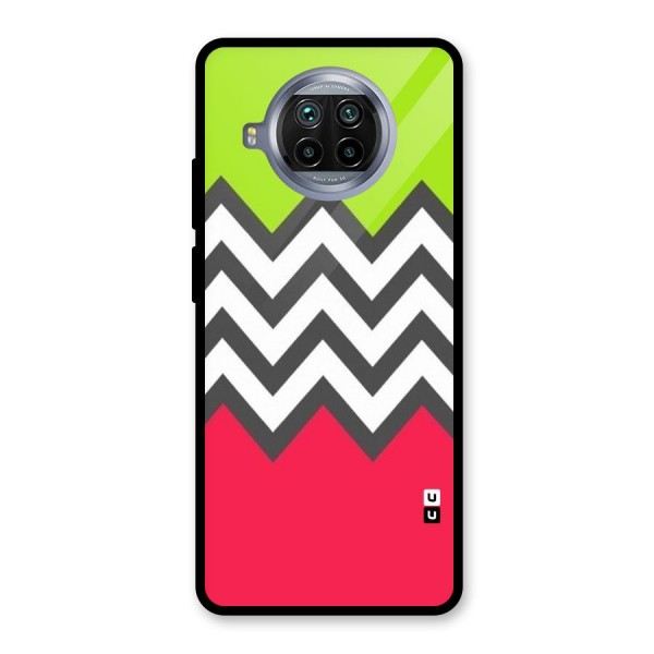 Cute Chevron Glass Back Case for Mi 10i