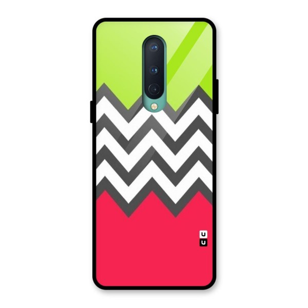 Cute Chevron Glass Back Case for OnePlus 8