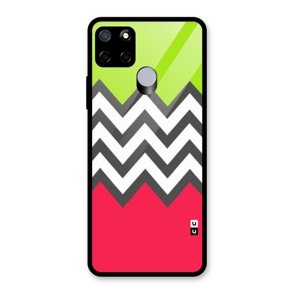 Cute Chevron Glass Back Case for Realme C12