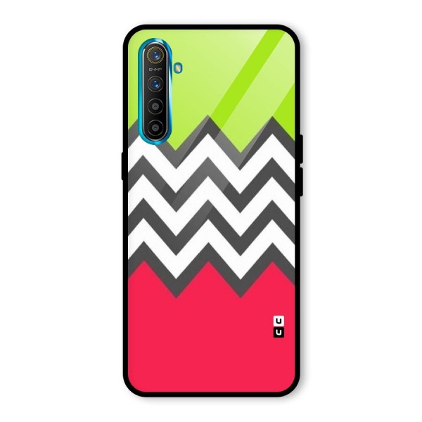 Cute Chevron Glass Back Case for Realme XT