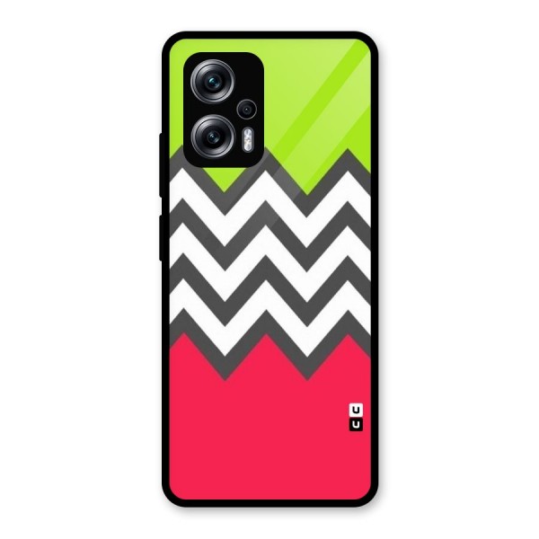 Cute Chevron Glass Back Case for Redmi K50i