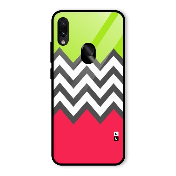 Cute Chevron Glass Back Case for Redmi Note 7