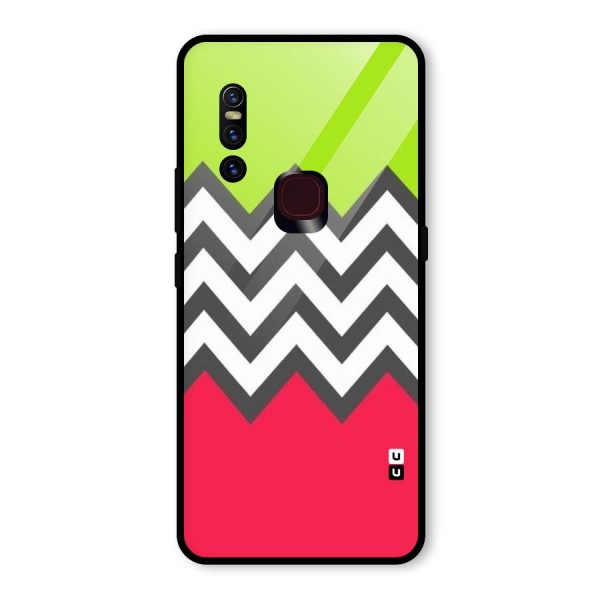 Cute Chevron Glass Back Case for Vivo V15