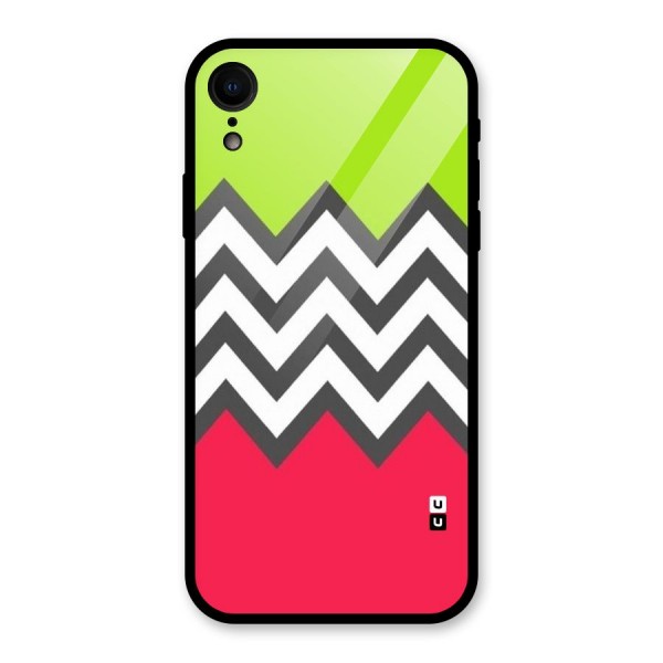 Cute Chevron Glass Back Case for XR