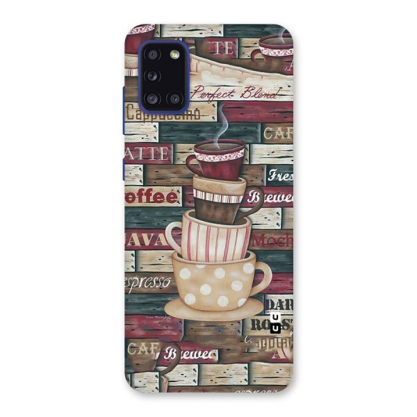 Cute Coffee Cups Back Case for Galaxy A31