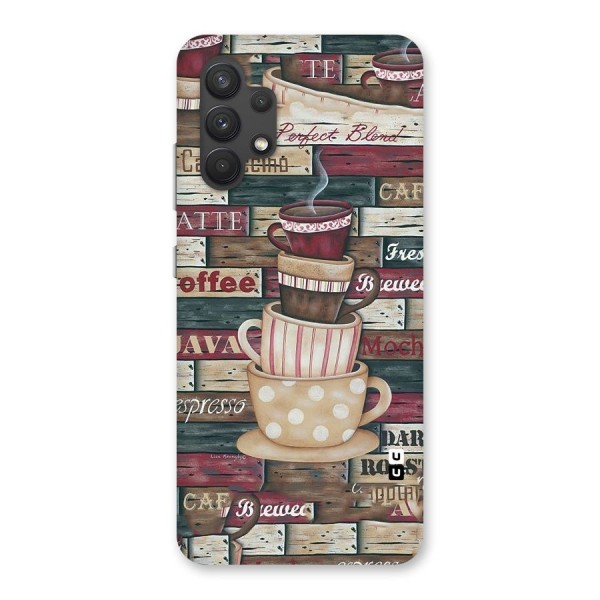 Cute Coffee Cups Back Case for Galaxy A32