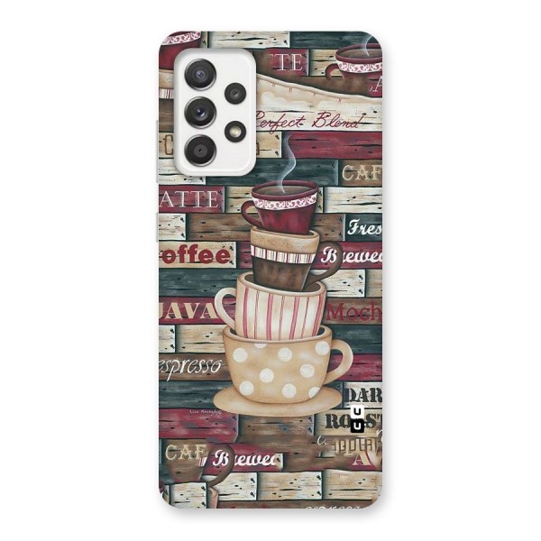 Cute Coffee Cups Back Case for Galaxy A52