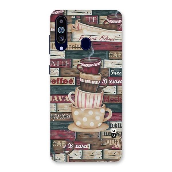 Cute Coffee Cups Back Case for Galaxy A60