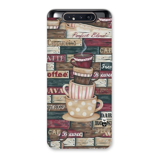 Cute Coffee Cups Back Case for Galaxy A80