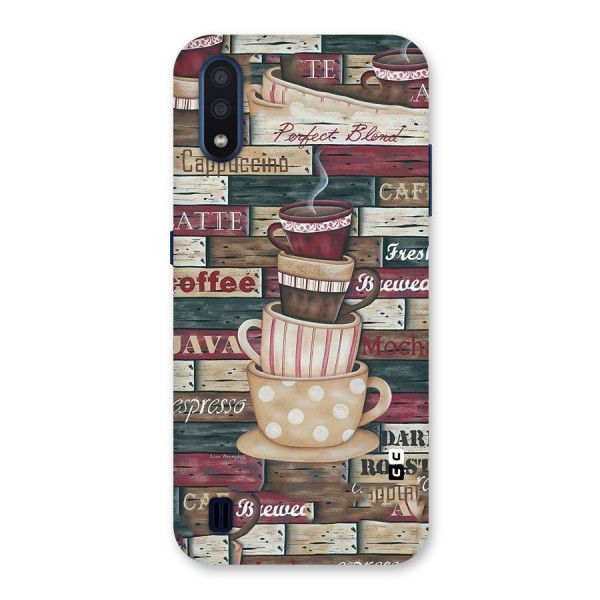 Cute Coffee Cups Back Case for Galaxy M01