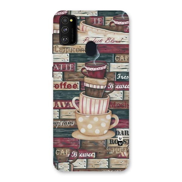 Cute Coffee Cups Back Case for Galaxy M21