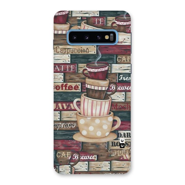 Cute Coffee Cups Back Case for Galaxy S10