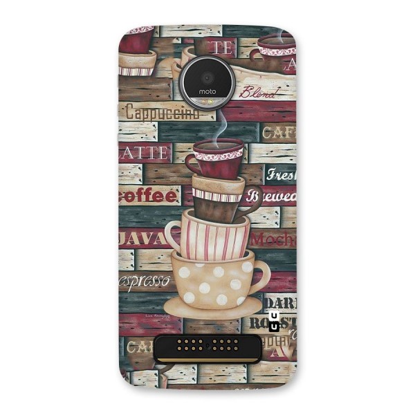 Cute Coffee Cups Back Case for Moto Z Play