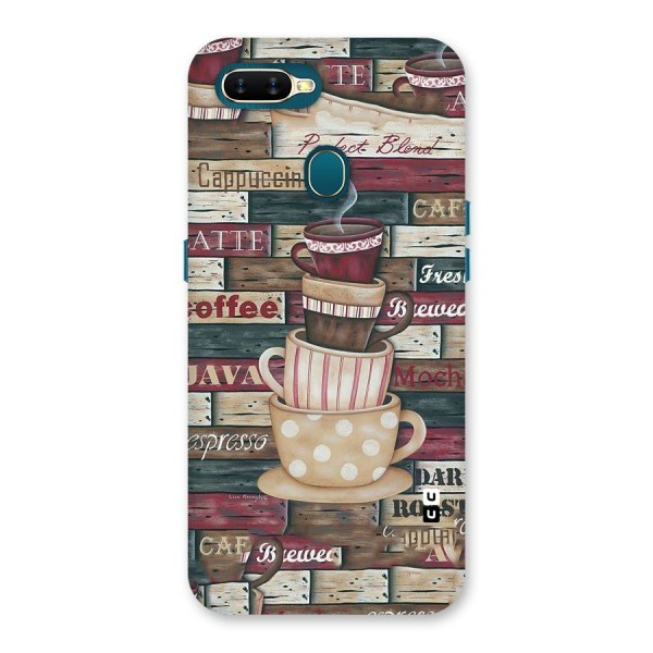 Cute Coffee Cups Back Case for Oppo A12