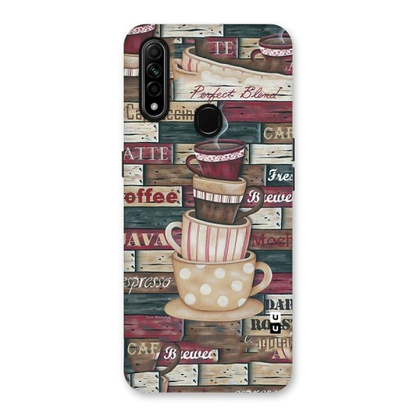 Cute Coffee Cups Back Case for Oppo A31