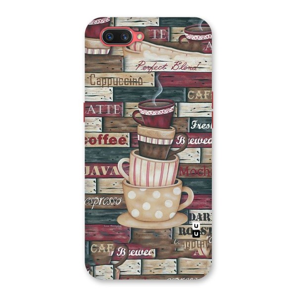 Cute Coffee Cups Back Case for Oppo A3s