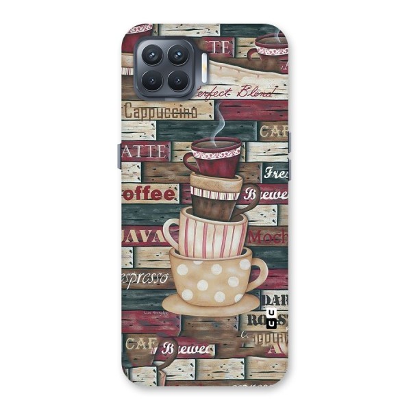 Cute Coffee Cups Back Case for Oppo F17 Pro