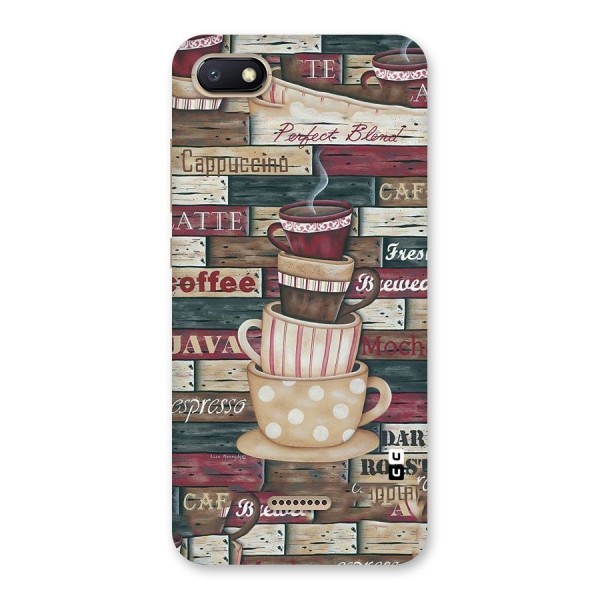 Cute Coffee Cups Back Case for Redmi 6A