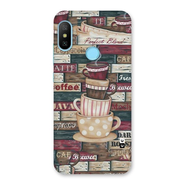 Cute Coffee Cups Back Case for Redmi 6 Pro