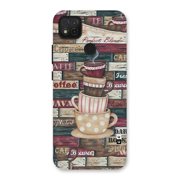 Cute Coffee Cups Back Case for Redmi 9