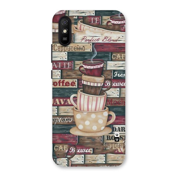 Cute Coffee Cups Back Case for Redmi 9i