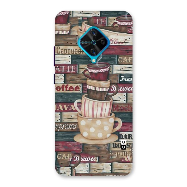 Cute Coffee Cups Back Case for Vivo S1 Pro