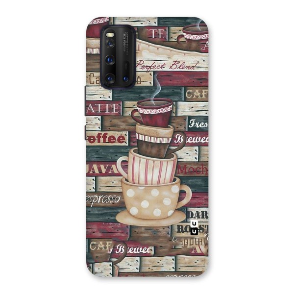 Cute Coffee Cups Back Case for Vivo iQOO 3