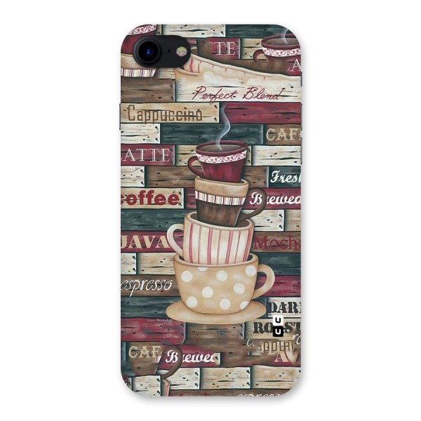 Cute Coffee Cups Back Case for iPhone SE 2020