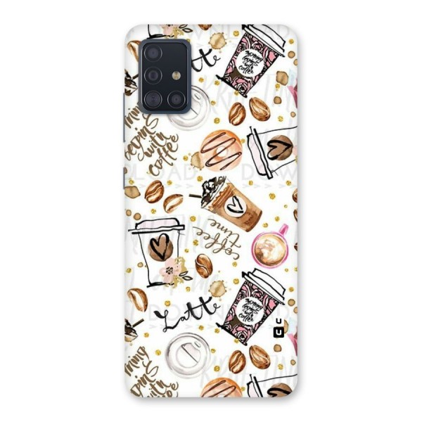 Cute Coffee Pattern Back Case for Galaxy A51