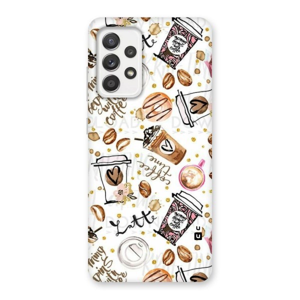 Cute Coffee Pattern Back Case for Galaxy A52